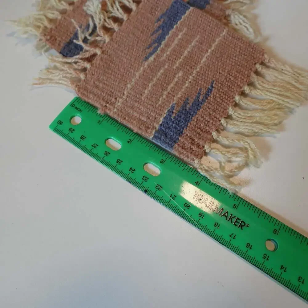 Set of 5 Southwestern Handwoven Wool Coasters